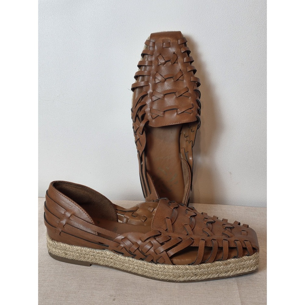 Sam & Libby Women's Asha Espadrille Saddle Slip On Shoes Brown Size 8.5